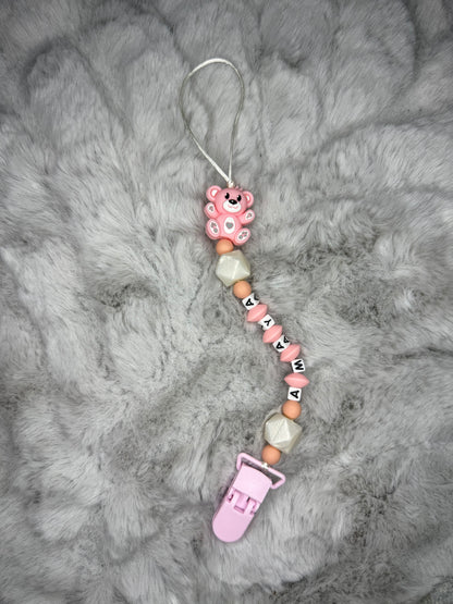 Attache lolette avec nom + déco