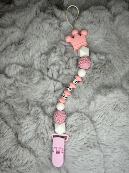 Attache lolette avec nom + déco